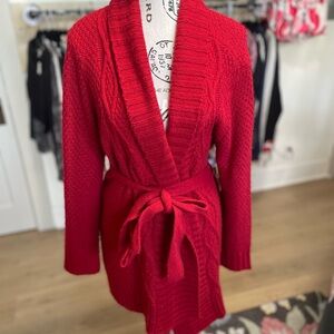 Laura Scott Vibrant Red Knit Sweater